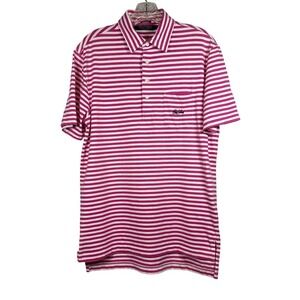 POLO GOLF Ralph Lauren Polo, Stretch Lisle, Sea Isle Course Magenta/White, Small
